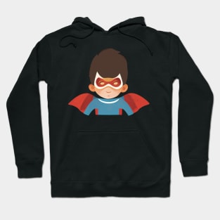 Kid superhero with mask and cape Hoodie